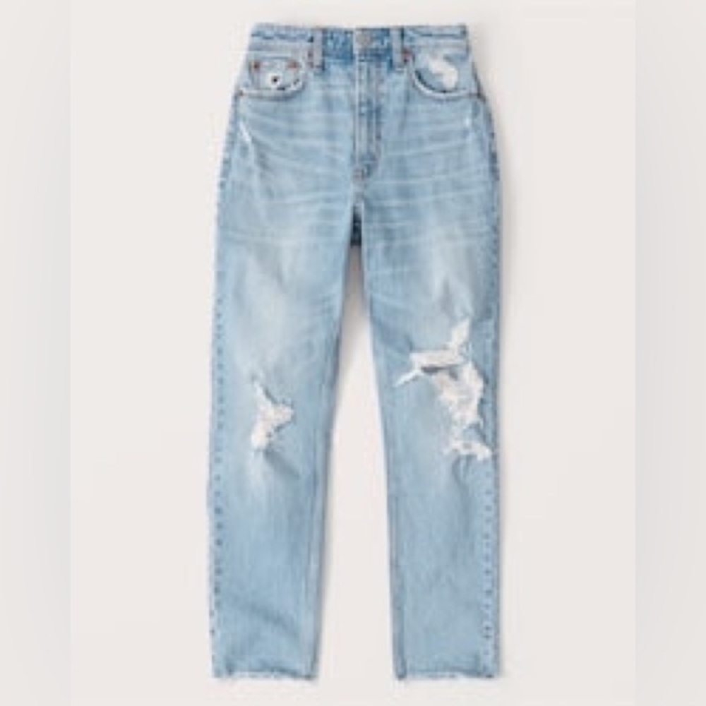 Abercrombie & Fitch Curve Love High Rise Mom Jeans